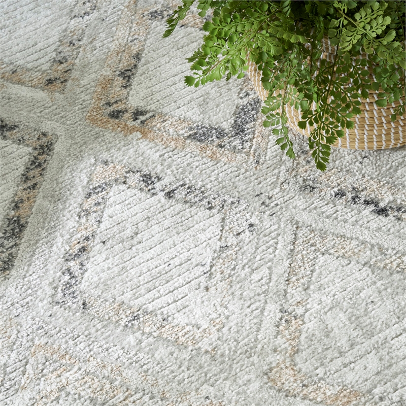 Nourison Home Dekor 4' x 6' Polyester Grey Charcoal Area Rug