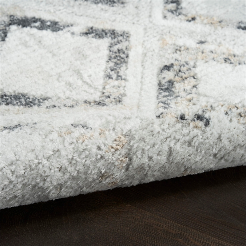 Nourison Home Dekor 4' x 6' Polyester Grey Charcoal Area Rug