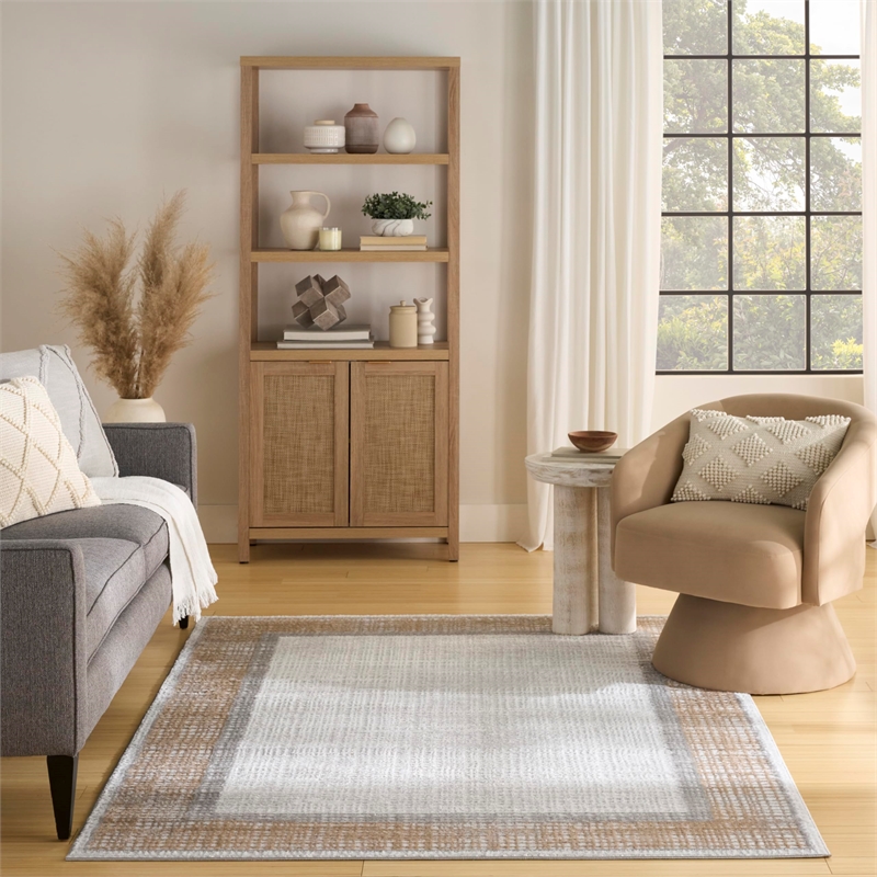 Nourison Home Dekor 4' x 6' Polyester Grey Area Rug