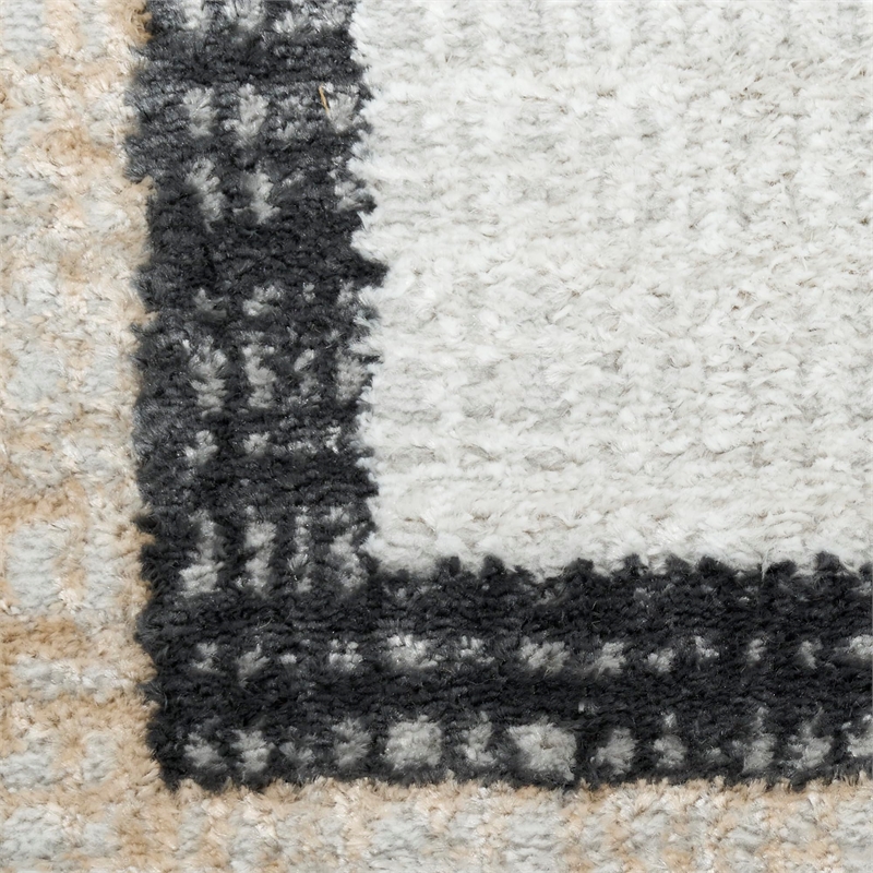 Nourison Home Dekor 4' x 6' Polyester Grey Charcoal Area Rug