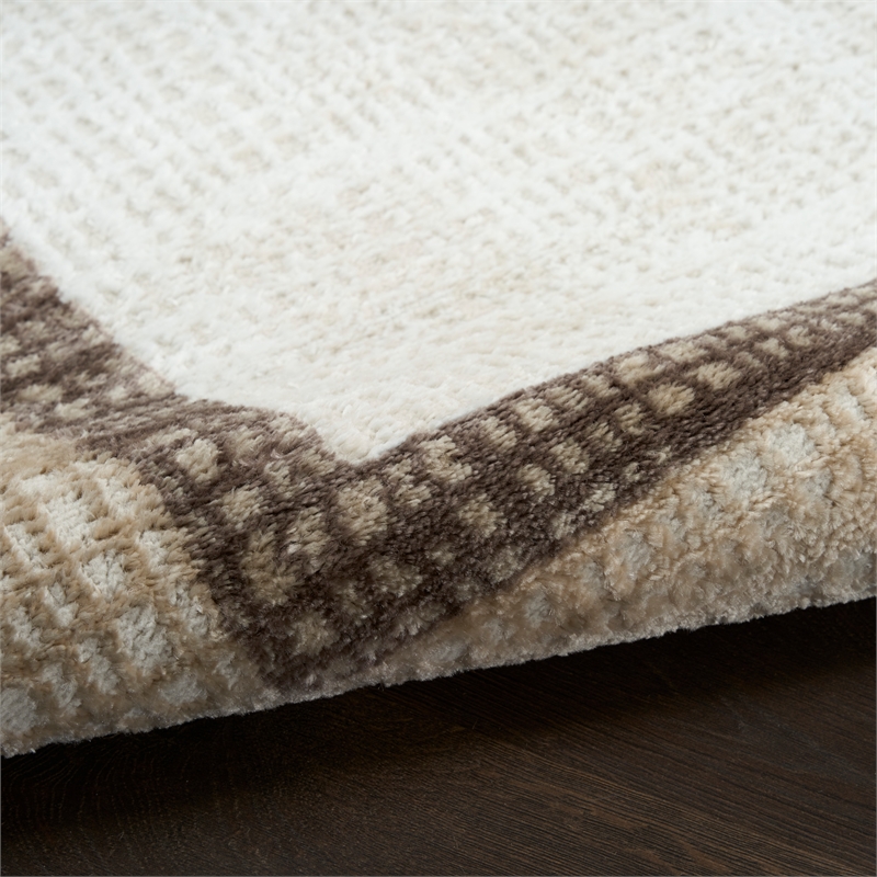 Nourison Home Dekor 2' x 4' Polyester Ivory Brown Area Rug