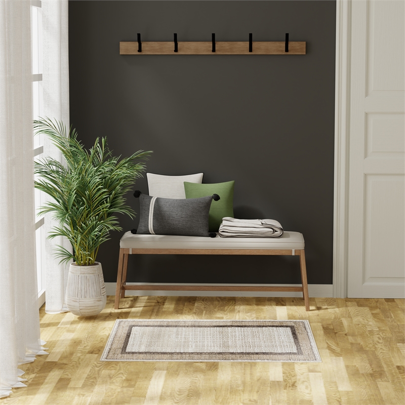 Nourison Home Dekor 2' x 4' Polyester Ivory Brown Area Rug