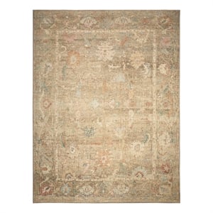 Nourison Home Vintage Washables 8' x 10' Polyester Taupe Multicolor Area Rug
