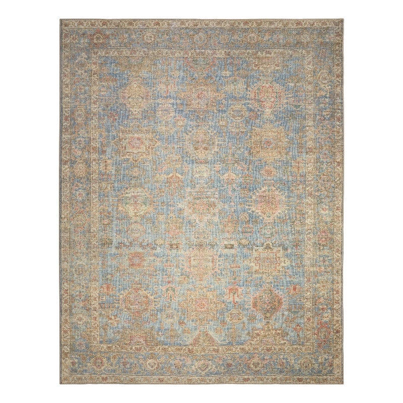 Nourison Home Vintage Washables 9' x 12' Polyester Navy Multicolor Area Rug