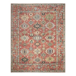 Nourison Home Vintage Washables 9' x 12' Polyester Rust Multicolor Area Rug