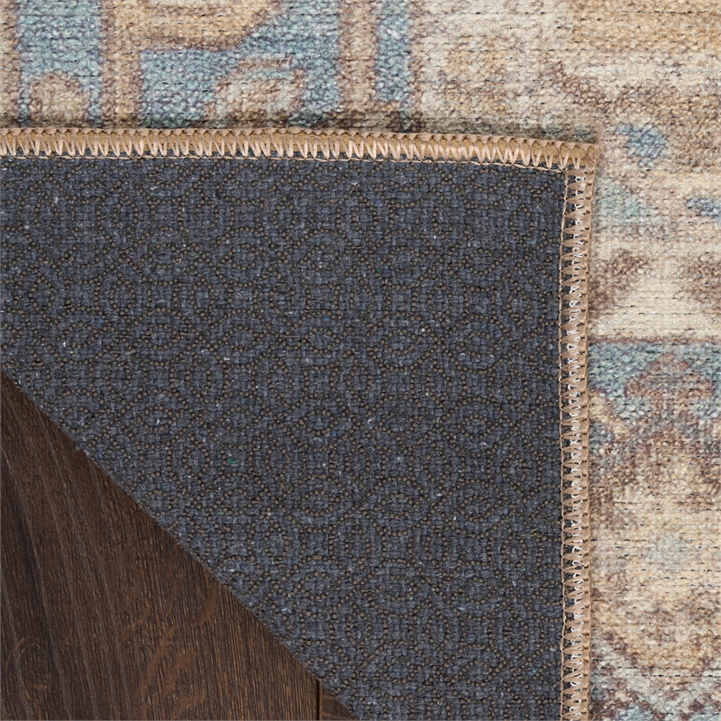 Nourison Home Vintage Washables 9' x 12' Polyester Blue Green Area Rug