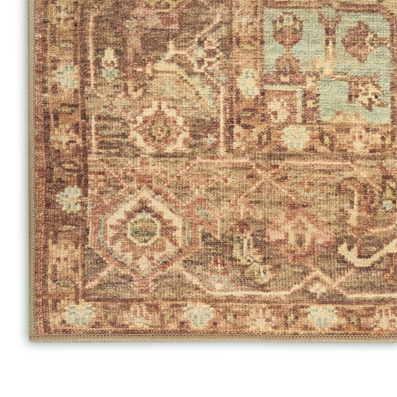 Nourison Home Vintage Washables 9' x 12' Polyester Gold Area Rug