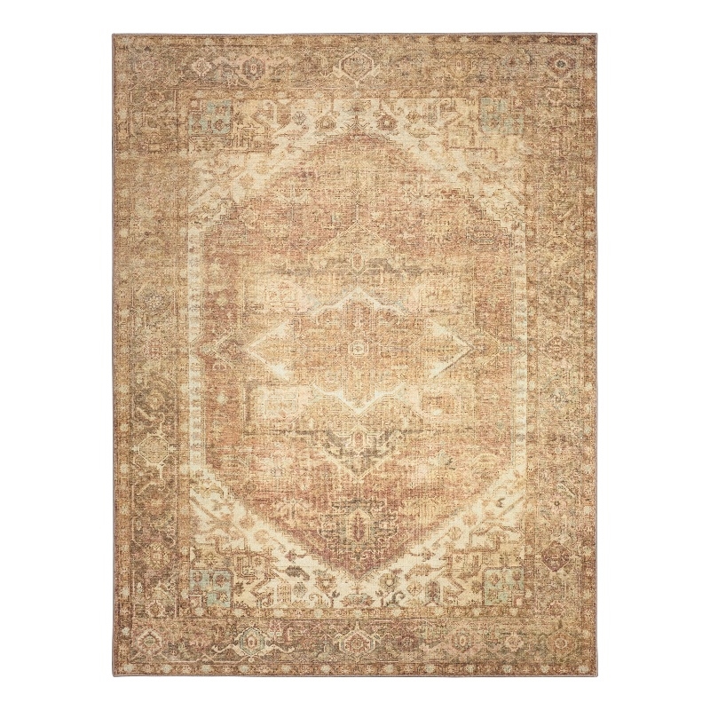 Nourison Home Vintage Washables 9' x 12' Polyester Gold Area Rug