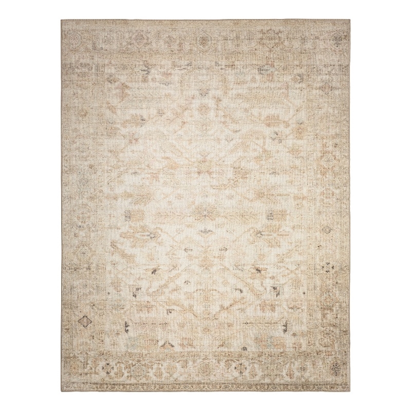 Nourison Home Vintage Washables 9' x 12' Polyester Beige Area Rug