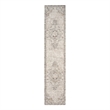 Nourison Home Heirloom Blend 10' Runner Polyester Ivory Charcoal Area Rug