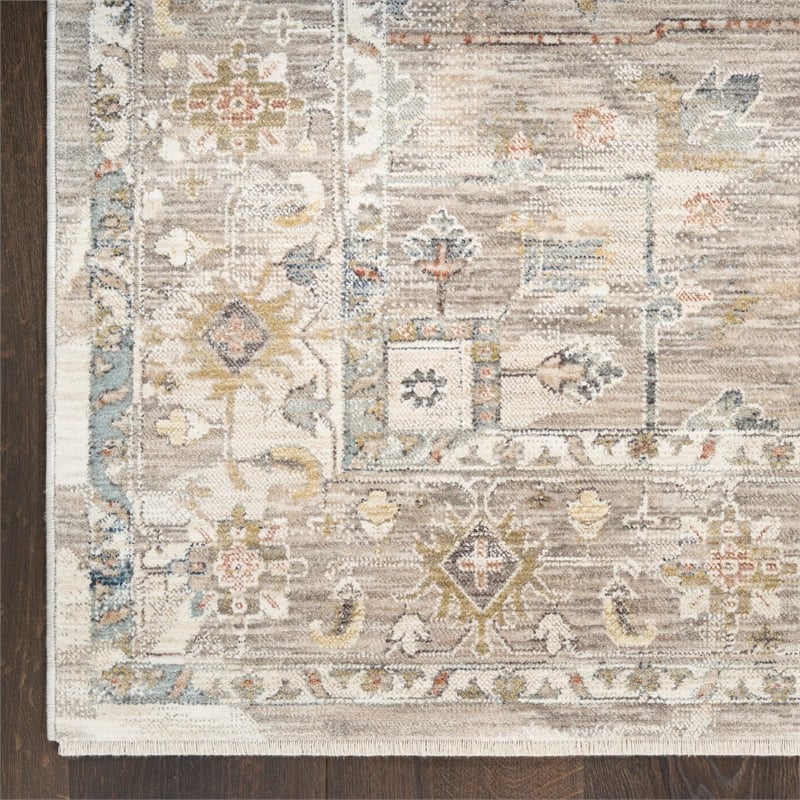 Nourison Home Heirloom Blend 5' x 8' Polyester Ivory Multicolor Area Rug