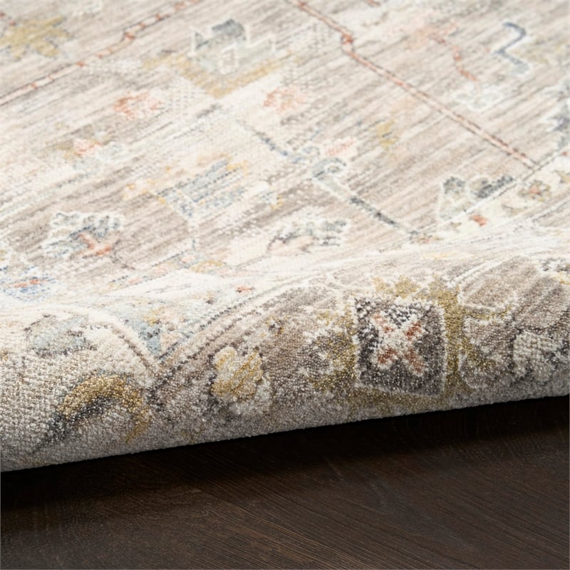 Nourison Home Heirloom Blend 5' x 8' Polyester Ivory Multicolor Area Rug