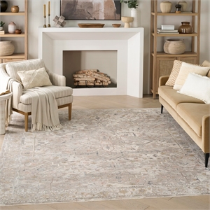 Nourison Home Heirloom Blend 5' x 8' Polyester Ivory Multicolor Area Rug