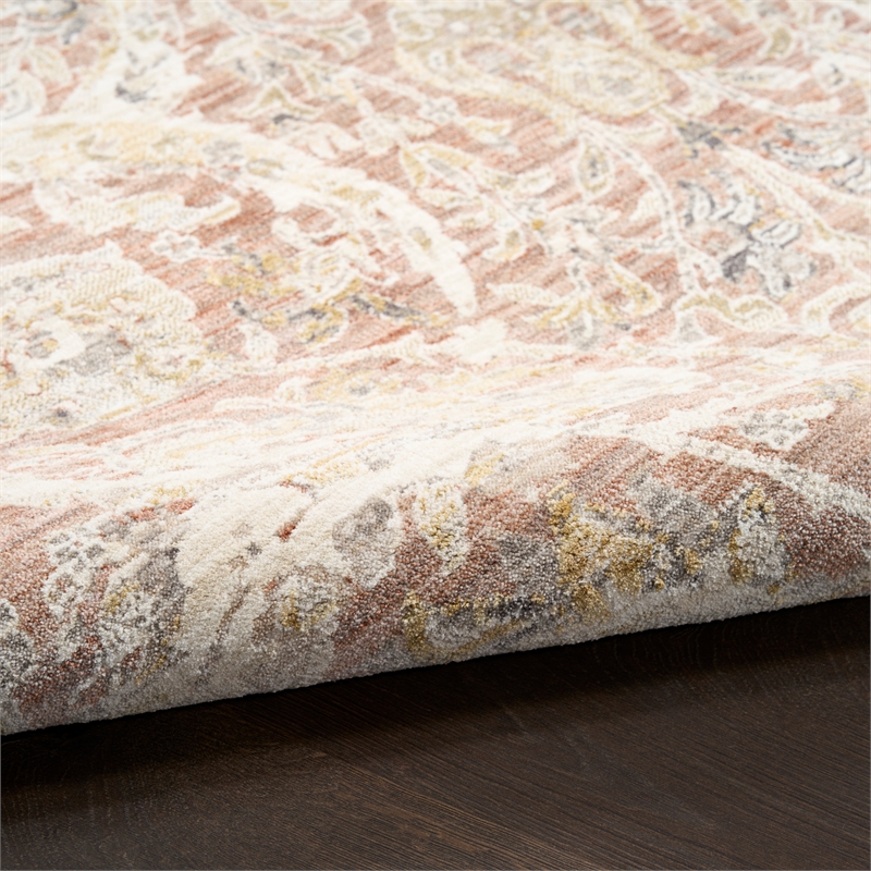 Nourison Home Heirloom Blend 5' x 8' Polyester Brick Area Rug