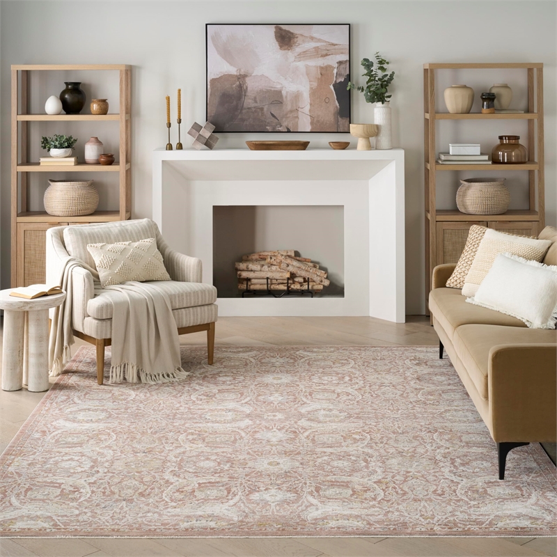 Nourison Home Heirloom Blend 8' x 10' Polyester Brick Area Rug