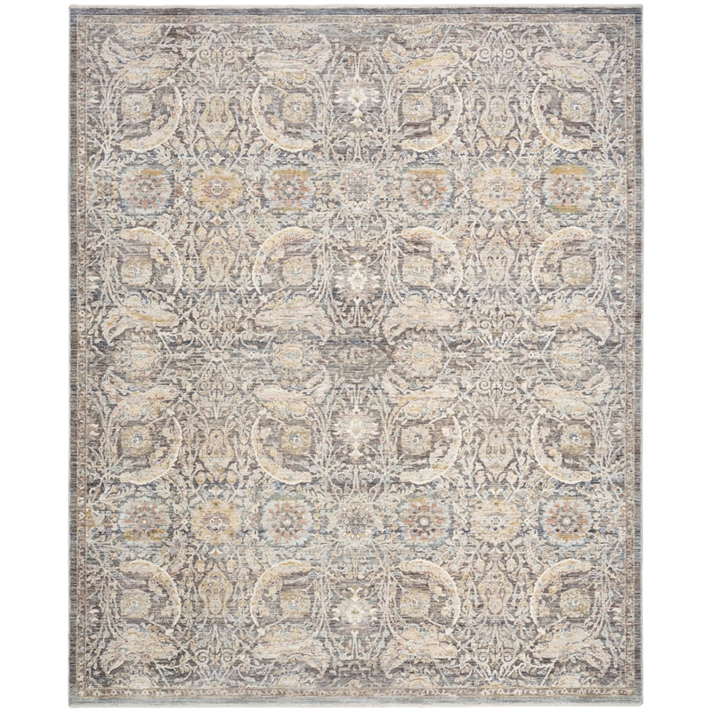 Nourison Home Heirloom Blend 5' x 8' Polyester Charcoal Multicolor Area Rug