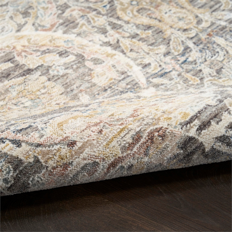 Nourison Home Heirloom Blend 5' x 8' Polyester Charcoal Multicolor Area Rug