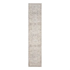 Nourison Home Heirloom Blend 10' Runner Polyester Light Grey Area Rug