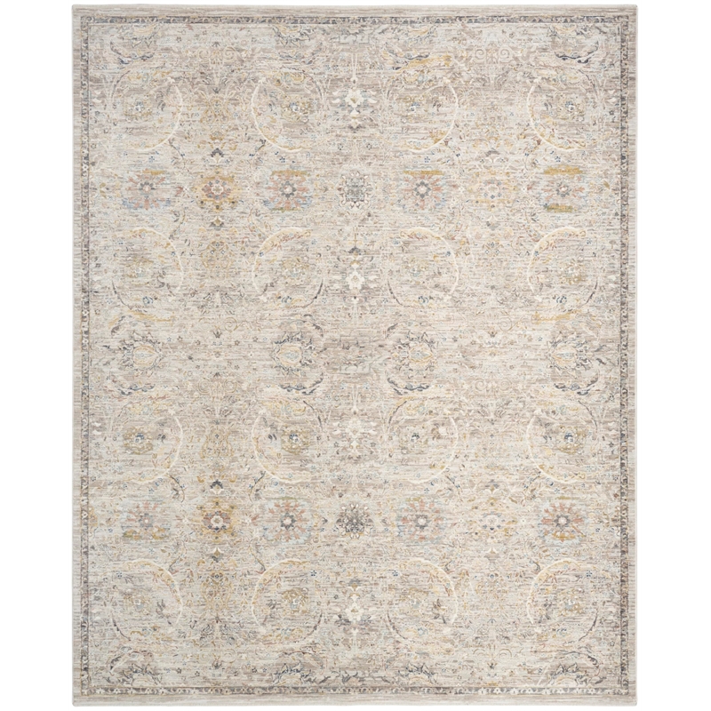 Nourison Home Heirloom Blend 5' x 8' Polyester Light Grey Area Rug