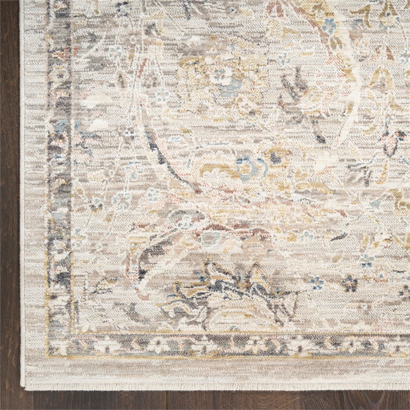 Nourison Home Heirloom Blend 5' x 8' Polyester Light Grey Area Rug