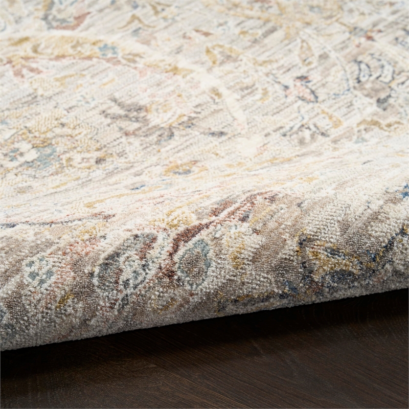 Nourison Home Heirloom Blend 5' x 8' Polyester Light Grey Area Rug