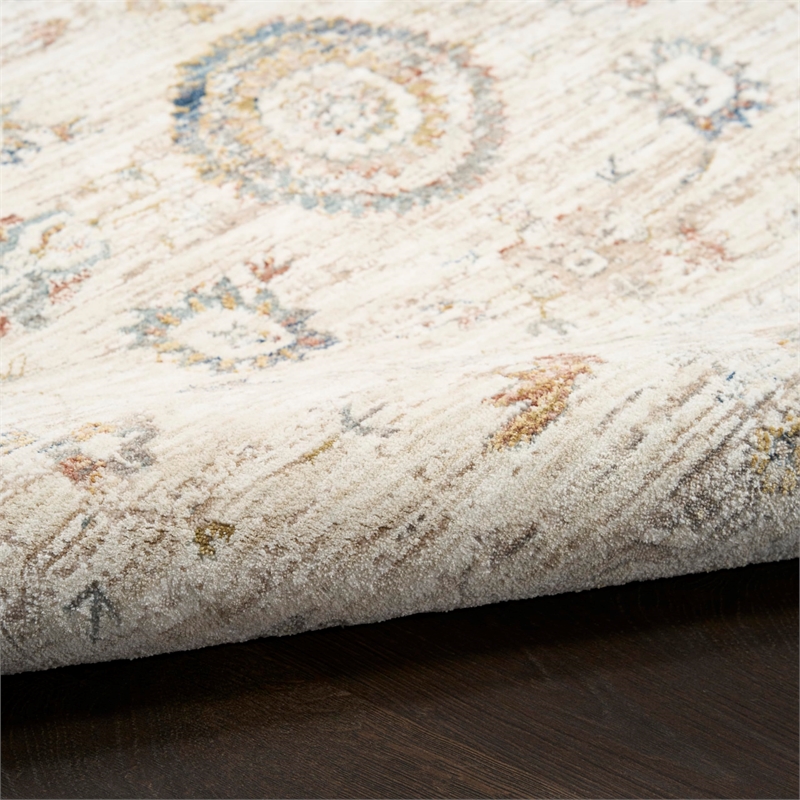 Nourison Home Heirloom Blend 5' x 8' Polyester Ivory Multicolor Area Rug