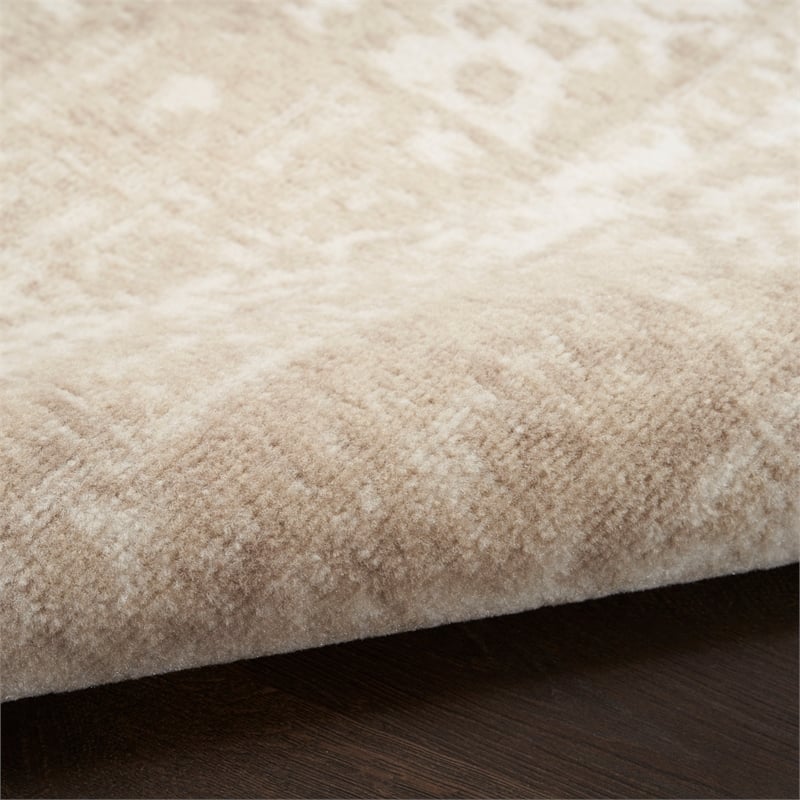 Nourison Home Grafix 6' x 9' Fabric Ivory Beige Area Rug