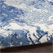 Nourison Home Grafix 6' x 9' Fabric Navy Blue Area Rug