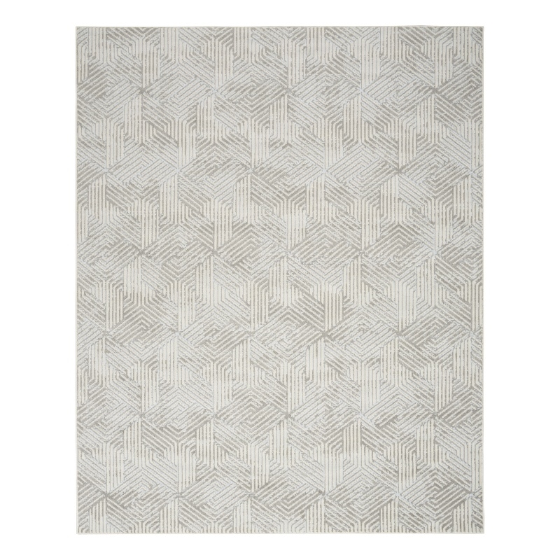 Nourison Home Grafix 7' x 10' Fabric Grey Area Rug