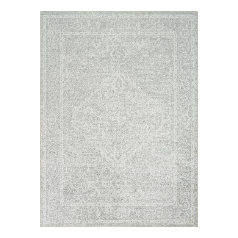Nourison Home Astra Machine Washable 7' x 9' PolyesterLight Grey Area Rug