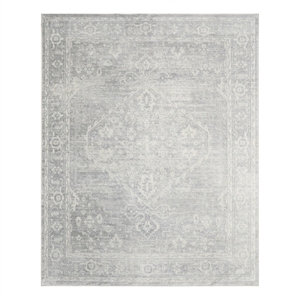Nourison Home Astra Machine Washable 8' x 10' Polyester Light Grey Area Rug