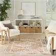 Nourison Home Astra Machine Washable 7' x 9' Polyester Rust Multicolor Area Rug
