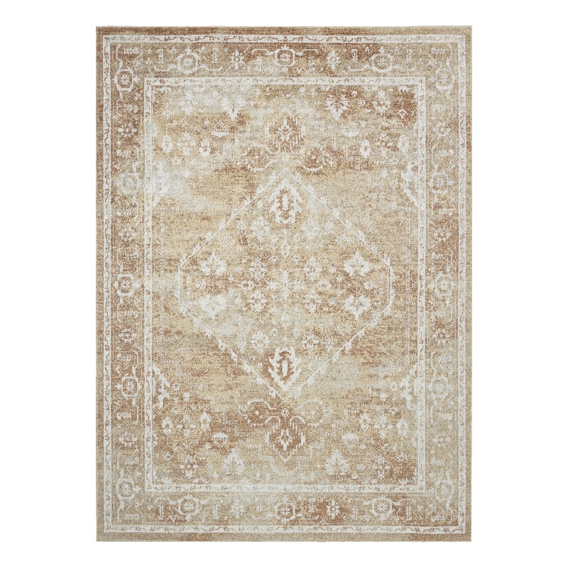 Nourison Home Astra Machine Washable 7' x 9' Polyester Rust Multicolor Area Rug