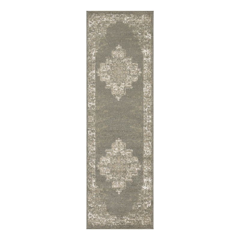 Nourison Home Grafix 6' Runner Fabric Olive Area Rug