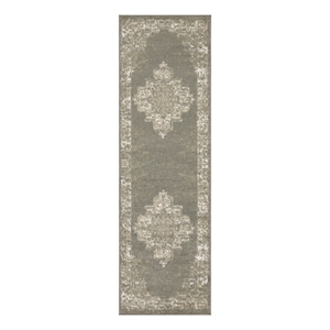 Nourison Home Grafix 6' Runner Fabric Olive Area Rug