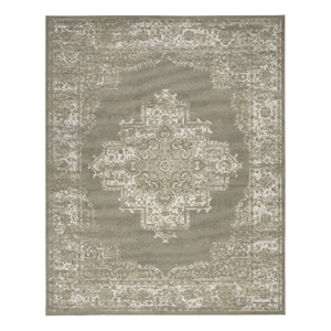 Nourison Home Grafix 7' x 10' Fabric Olive Area Rug