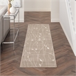 Nourison Home Grafix 6' Runner Fabric Beige Area Rug