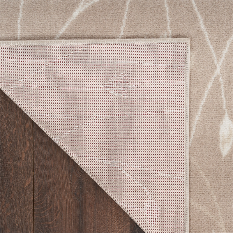Nourison Home Grafix 4' x 6' Fabric Beige Area Rug