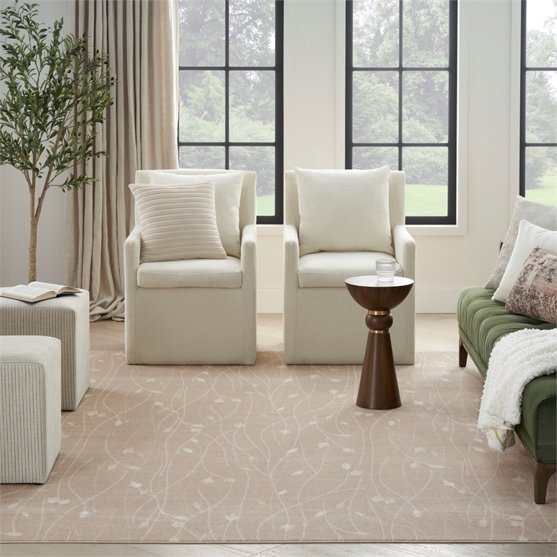 Nourison Home Grafix 4' x 6' Fabric Beige Area Rug