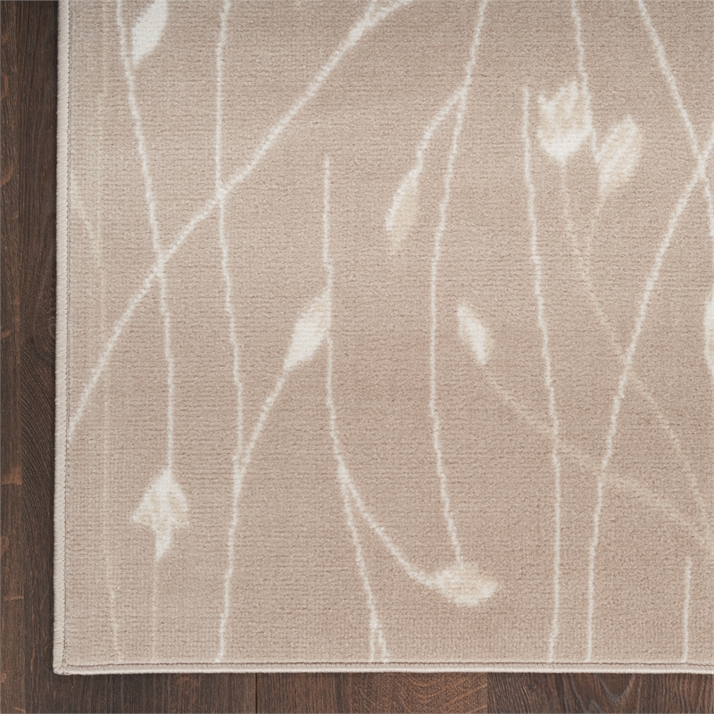 Nourison Home Grafix 6' x 9' Fabric Beige Area Rug