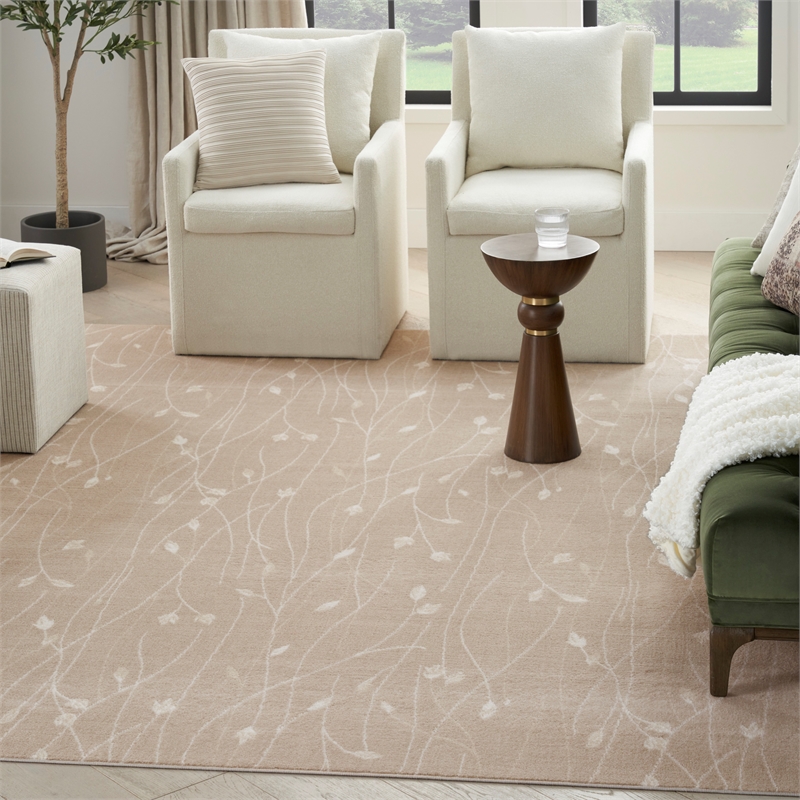 Nourison Home Grafix 6' x 9' Fabric Beige Area Rug