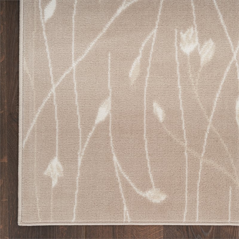 Nourison Home Grafix 9' x 12' Fabric Beige Area Rug