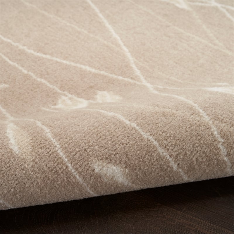 Nourison Home Grafix 9' x 12' Fabric Beige Area Rug