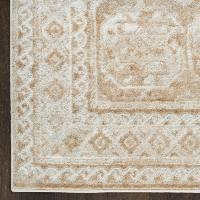 Nourison Home Dekor 2' x 4' Polyester Cream Beige Area Rug