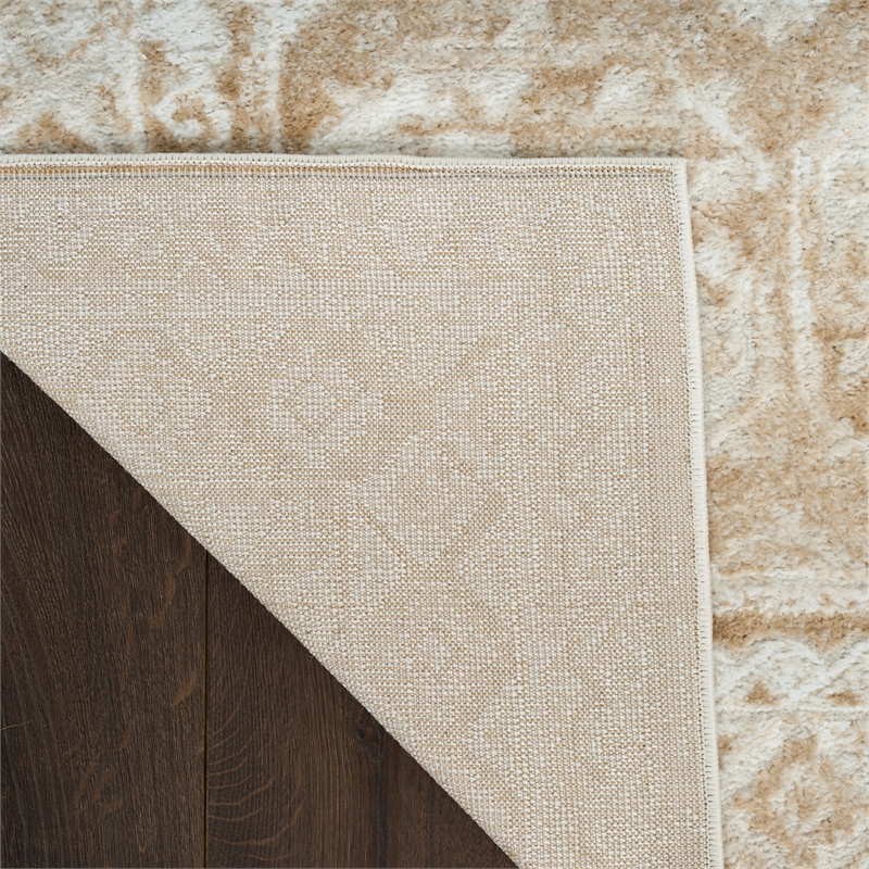 Nourison Home Dekor 2' x 4' Polyester Cream Beige Area Rug