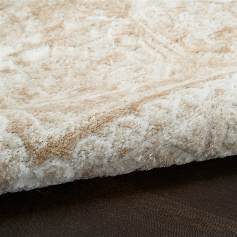 Nourison Home Dekor 2' x 4' Polyester Cream Beige Area Rug