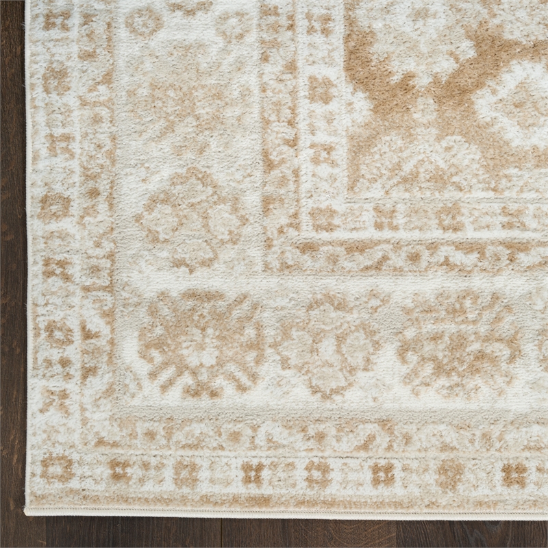 Nourison Home Dekor 2' x 4' Polyester Cream Beige Area Rug