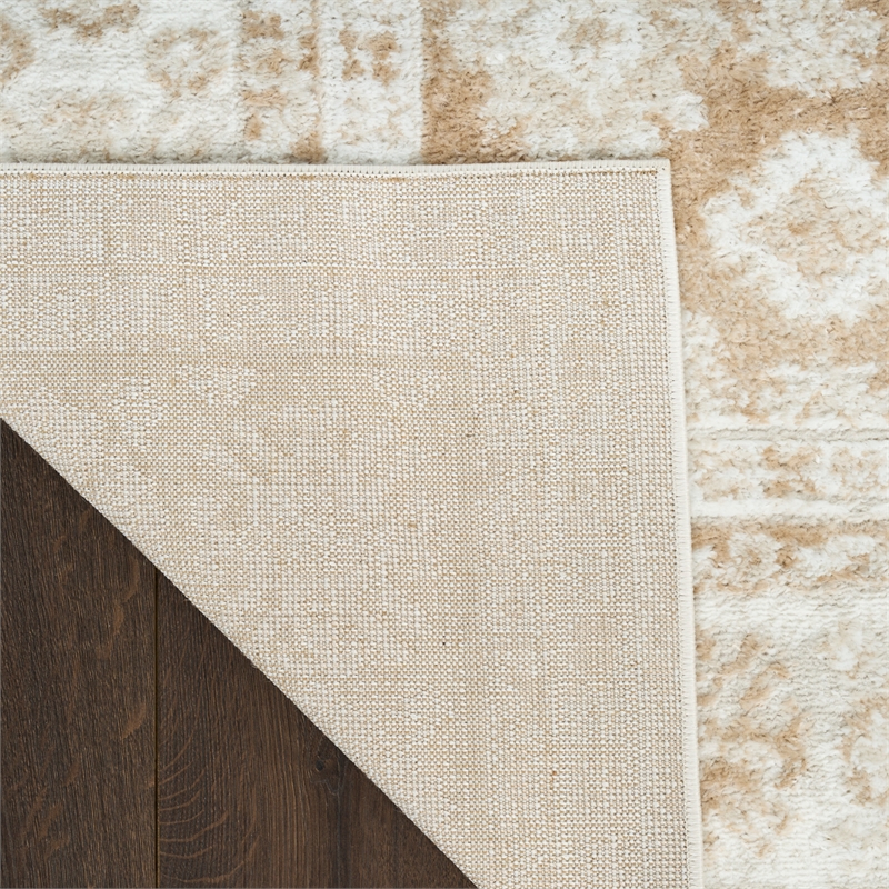 Nourison Home Dekor 2' x 4' Polyester Cream Beige Area Rug