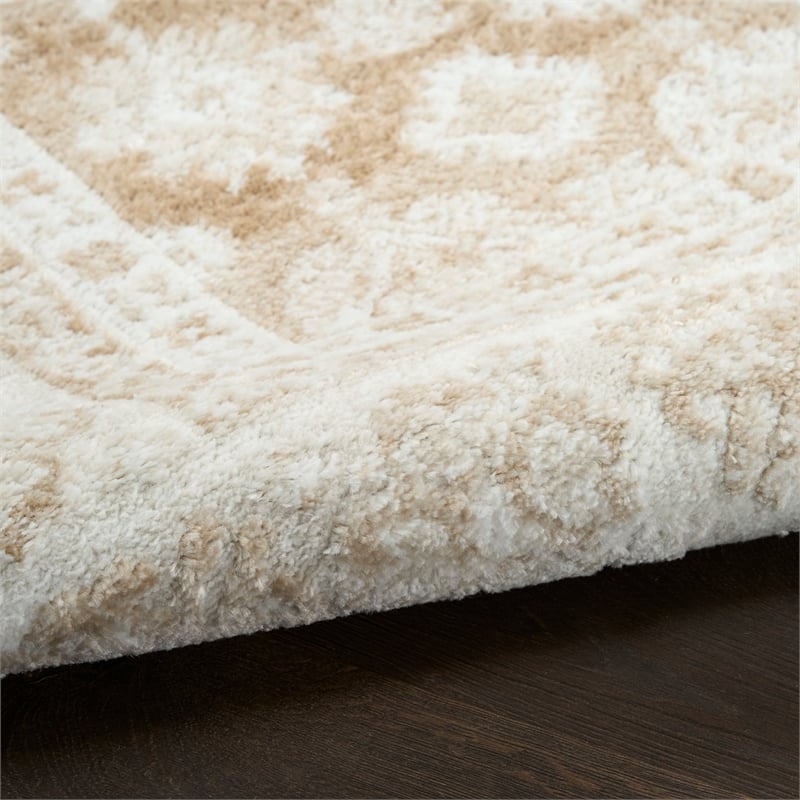 Nourison Home Dekor 2' x 4' Polyester Cream Beige Area Rug