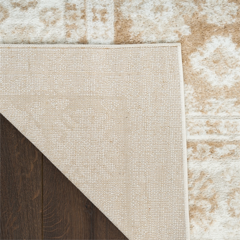 Nourison Home Dekor 4' x 6' Polyester Cream Beige Area Rug